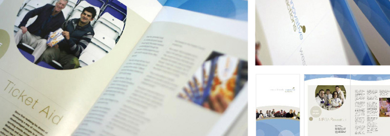 This 36 page review publication was commissioned, outlining some of the key achievements. Working within the framework of existing branding to provide the organisation with a fitting final review brochure. 